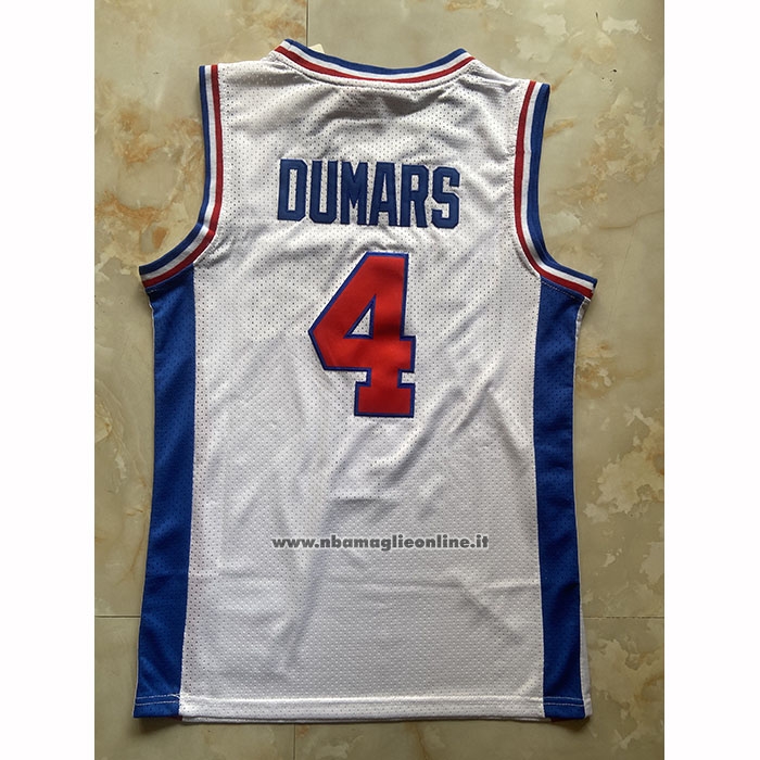 Maglia Detroit Pistons Joe Dumars No 4 Mitchell & Ness 1988-89 Bianco